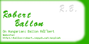 robert ballon business card